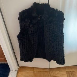 Aqua fur vest
